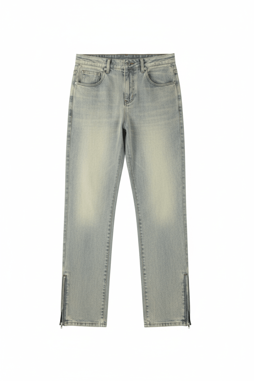 Aria Zip Flared Jeans - ValenciClothing