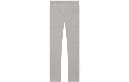 Back of grey essentials sweatpants on a white background