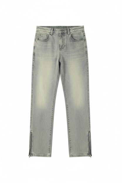 Aria Zip Flared Jeans - ValenciClothing