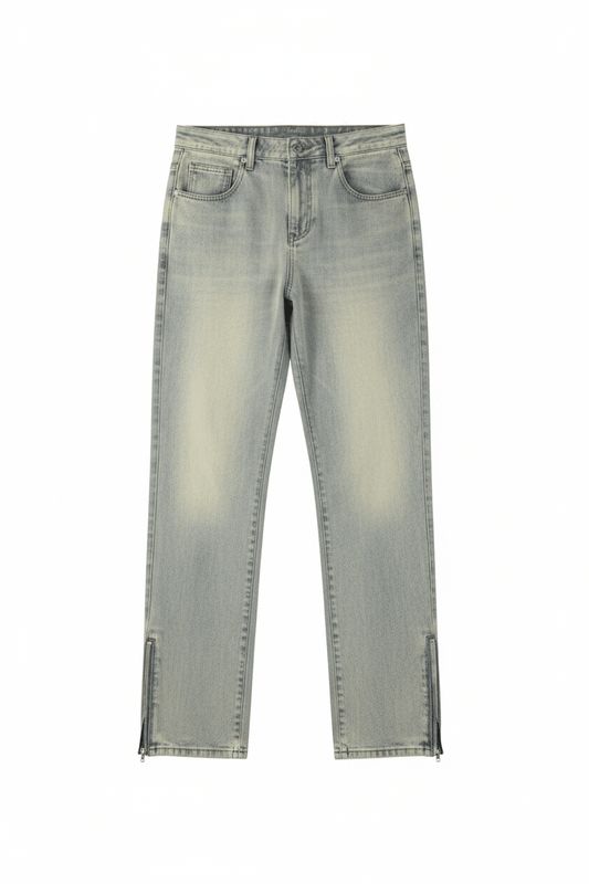 Aria Zip Flared Jeans - ValenciClothing