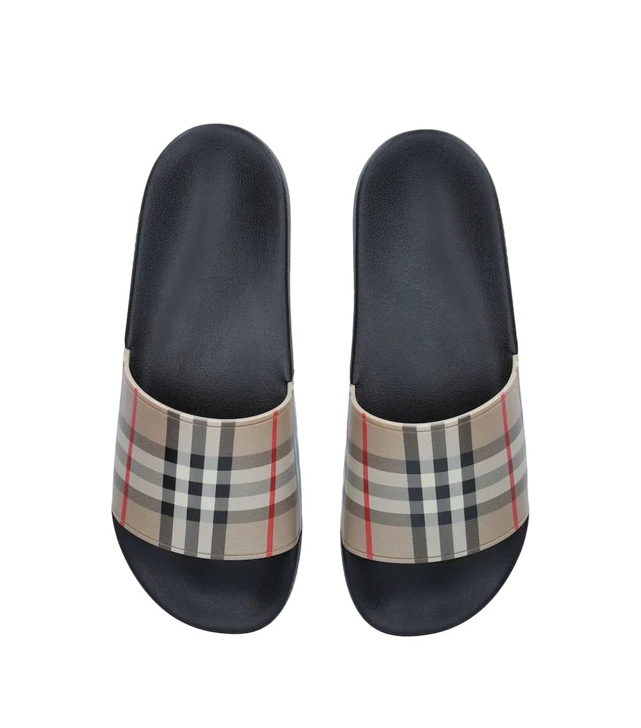 BB Checkered Slide Sandals - ValenciClothing